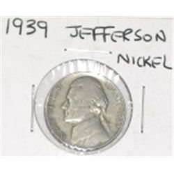 1939 JEFFERSON NICKEL *NICE EARLY NICKEL*!! COIN CAME OUT OF SAFE!!