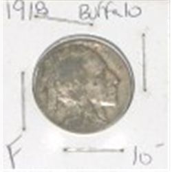 1918 BUFFALO NICKEL RED BOOK VALUE IS $10.00 *RARE EARLY FINE GRADE*!!