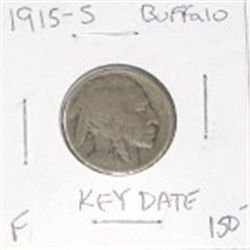 1915-S BUFFALO NICKEL RED BOOK VALUE IS $150.00 *EXTREMELY RARE FINE GRADE*!! COIN CAME OUT OF SAFE!