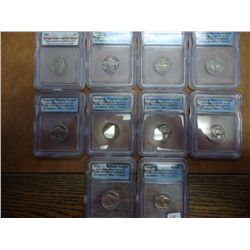 10 ASSORTED ICG BUFFALO NICKEL SLABS