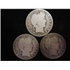Image 1 : 3-1907 BARBER HALF DOLLARS