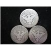Image 2 : 3-1907 BARBER HALF DOLLARS