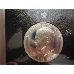 1974-S IKE SILVER DOLLAR PROOF (BROWN PACK)