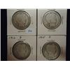Image 1 : 1904-O,10,12-D & 15-S BARBER HALF DOLLARS