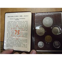 1957 SPAIN 6 COIN MINT SET ORIGINAL MINT PACKAGING