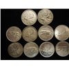 Image 1 : 10 ASSORTED CANADA SILVER 25 CENTS