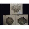 1907,08 & 09 BARBER HALF DOLLARS