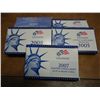 Image 1 : 2005,06,07,08 & 10 US PROOF SETS (WITH BOXES)