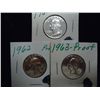 1961,62 & 63 WASHINGTON QUARTERS PF SILVER