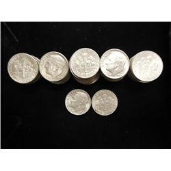 ROLL OF 50-1964-D SILVER ROOSEVELT DIMES