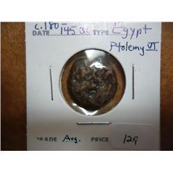 180-145 BC EGYPT PTOLEMY VI ANCIET COIN