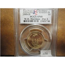 2009-D HARRISON DOLLAR PCGS SP68 POS. A