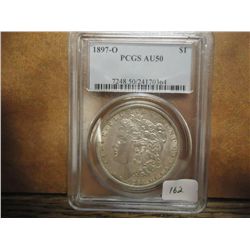 1897-O MORGAN SILVER DOLLAR PCGS AU50