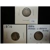 Image 1 : 1853,76 & 86 SEATED LIBERTY DIMES