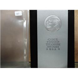 1 POUND TITANIUM BAR