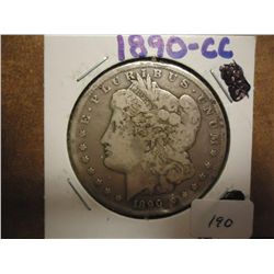 1890-CC MORGAN SILVER DOLLAR