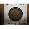 1834 HARD TIMES TOKEN RUNNING BOAR AU