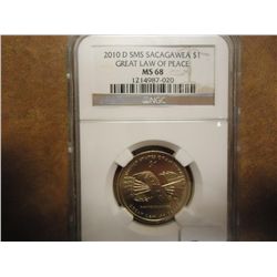 2010-D SMS SACAGAWEA DOLLAR NGC MS68