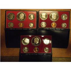 1975,76 & 77 US PROOF SETS (WITH BOXES)