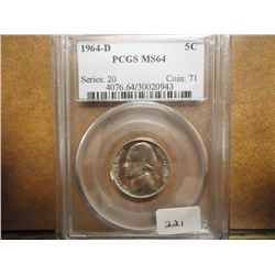 1964-D JEFFERSON NICKEL PCGS MS64