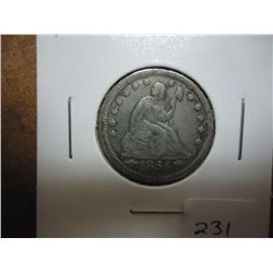 1854 SEATED LIBERTY QUARTER (VERY FINE)