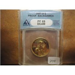 2007-S SACAGAWEA DOLLAR ANACS PF69 DCAM