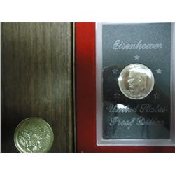 1974-S IKE SILVER DOLLAR PROOF (BROWN PACK)