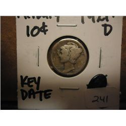 1921-D MERCURY DIME (KEY DATE)