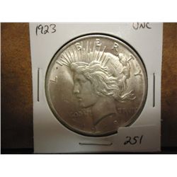1923 PEACE SILVER DOLLAR (UNC)