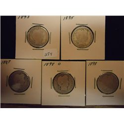1893,95,97,98-O & 98 BARBER QUARTERS