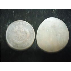 2 CANADA BANK TOKENS 1857 BANK OF UPPER CANADA