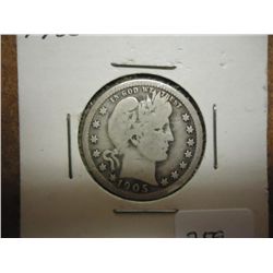 1905 BARBER QUARTER (VERY GOOD)