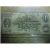 Image 1 : 1863 ALABAMA $1 OBSOLETE CURRENCY HAND SIGNED