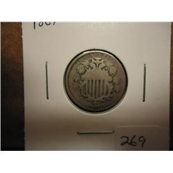 1867 SHIELD NICKEL