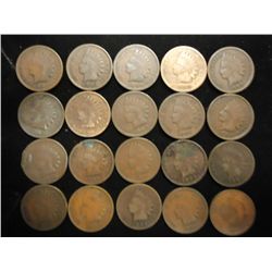 20 ASSORTED INDIAN HEAD CENTS