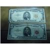 Image 1 : 2-1963 $5 US NOTES RED SEALS