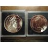 Image 2 : 2-1981 CANADA RAILROAD DOLLARS (PFL) .75 OZ. ASW
