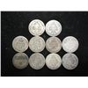 Image 2 : 10 ASSORTED SEATED LIBERTY DIMES