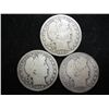 Image 1 : 1901, 1908-D & 1911-S BARBER HALF DOLLARS