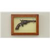 Image 1 : Relic antique Allen spur trigger revolver,  .22 cal., 3” octagon barrel, wood grips in  shadow box d