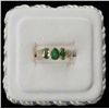 Image 1 : 14kt emerald and diamond ring. Est.$100-$300.