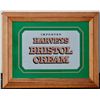 Image 1 : Wood framed bar mirror advertising Harvey’s  Bristol Cream, approx. 16” x 20” in very good  conditio