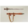 Image 2 : Child’s size Sudanese Kaskara sword with  leather scabbard and shoulder strap approx.  30” overall; 