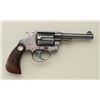 Image 2 : Colt Police Positive .38 Special DA revolver,  4” barrel, blue finish, checkered wood  medallion gri