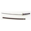 Image 1 : Japanese Katana sword with lacquer over wood  scabbard in overall very good to fine  condition appro