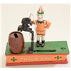 Image 1 : Two cast iron toy banks, one book of  knowledge (quality reproduction), the other a  Taiwanese repro