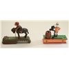 Image 2 : Two cast iron toy banks, one book of  knowledge (quality reproduction), the other a  Taiwanese repro