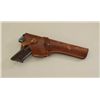 Colt Woodsman semi-auto pistol, .22LR cal.,  6” barrel, blue finish, checkered brown  plastic thumb 