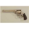 Antique Army Bulldog DA revolver, .41 cal.,  6” barrel, nickel finish, checkered wood  grips, #NVSN.