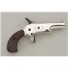 Image 1 : Italian-made blackpowder percussion copy of a  single shot spur trigger derringer, .30  cal., nickel